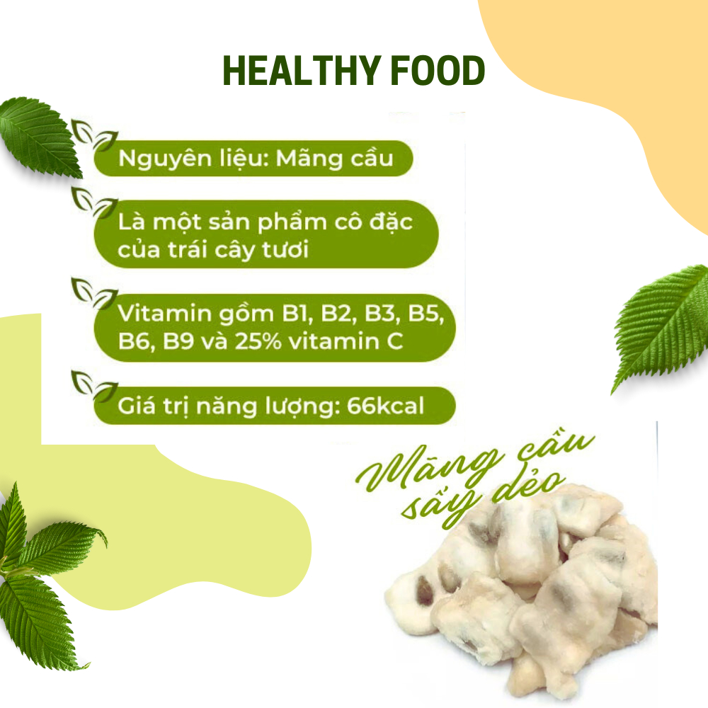 Mãng cầu hoa quả trái cây sấy dẻo Nông Lâm Food, đồ ăn vặt giảm cân healthy