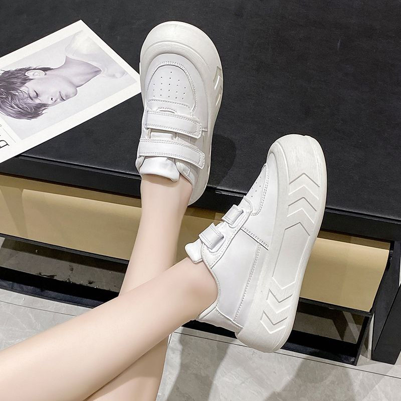 Giày sneaker nữ 2 quai dán đế bánh mì Hapu