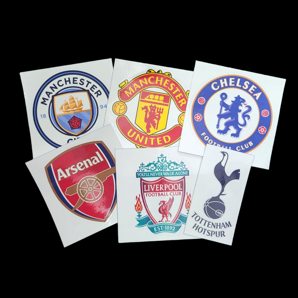 FREESHIP ⭐️ Sticker Logo Các Đội Bóng Trong Big Six - Arsenal | Mancheter City | MU | Tottenham | Chelsea | Liverpool
