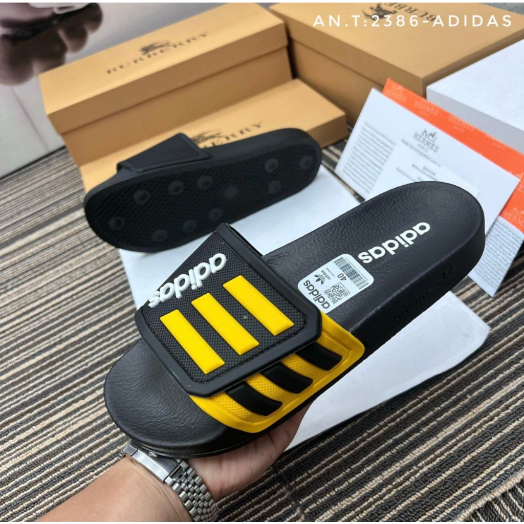 Dép nam adidas quai dán - Dép quai ngang nam Mẫu mới 2023 Chất liệu cao su quai dán thời trang nhiều màu