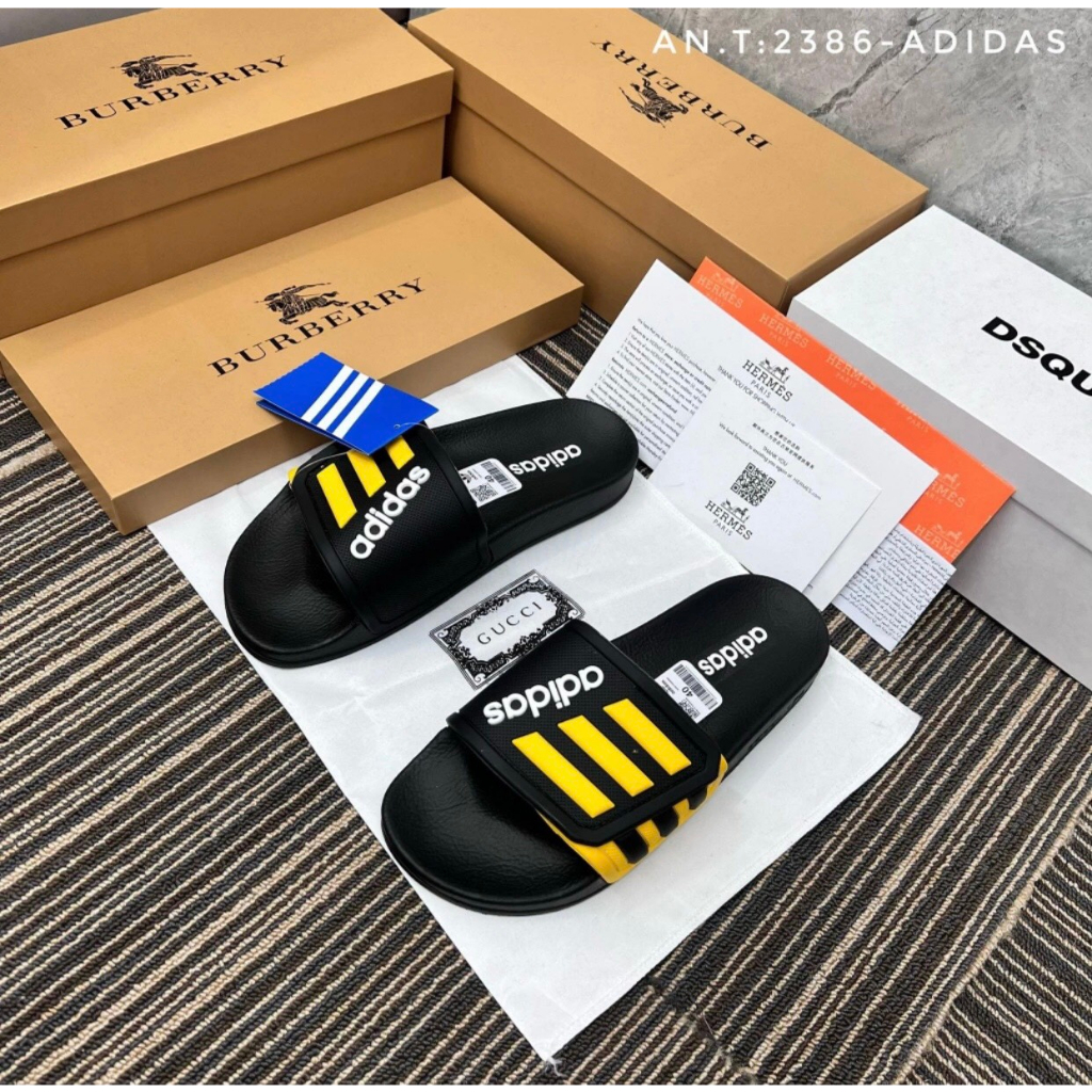 Dép nam adidas quai dán - Dép quai ngang nam Mẫu mới 2023 Chất liệu cao su quai dán thời trang nhiều màu