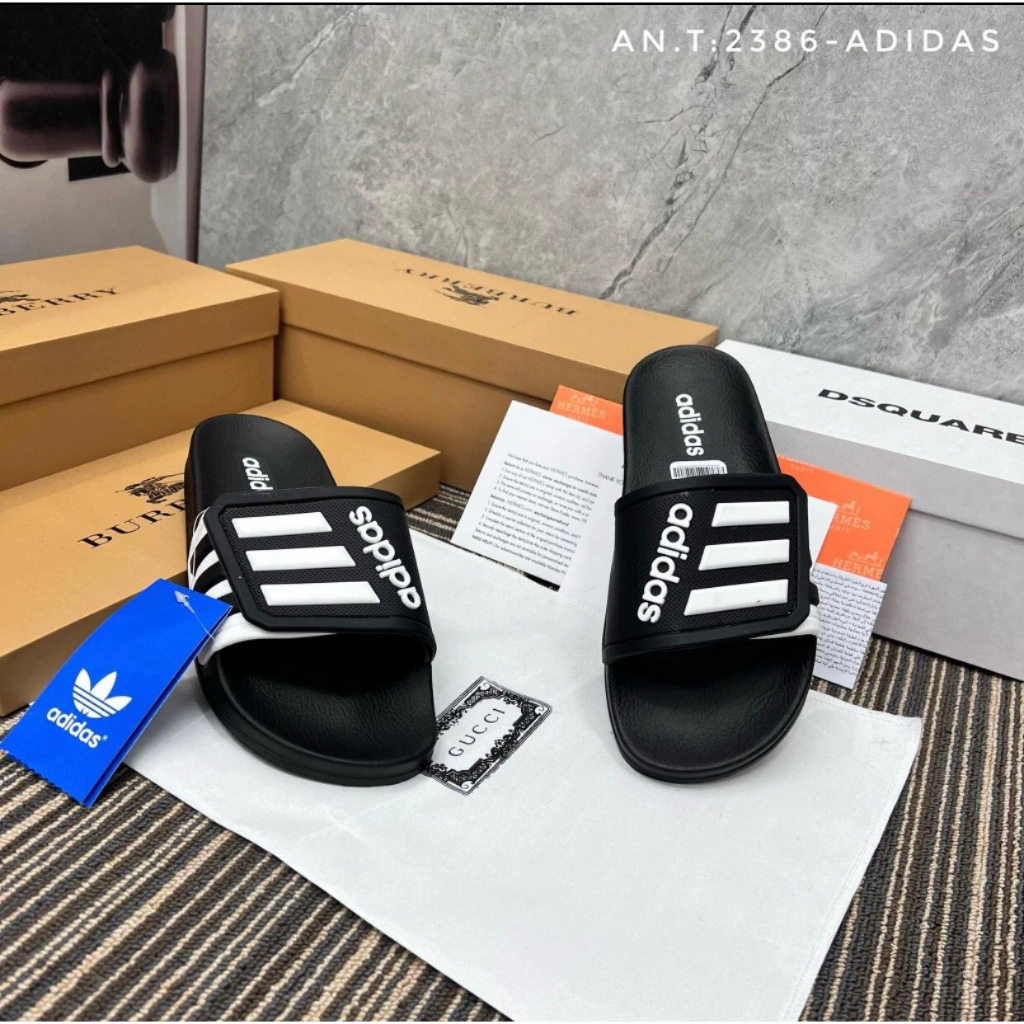 Dép nam adidas quai dán - Dép quai ngang nam Mẫu mới 2023 Chất liệu cao su quai dán thời trang nhiều màu