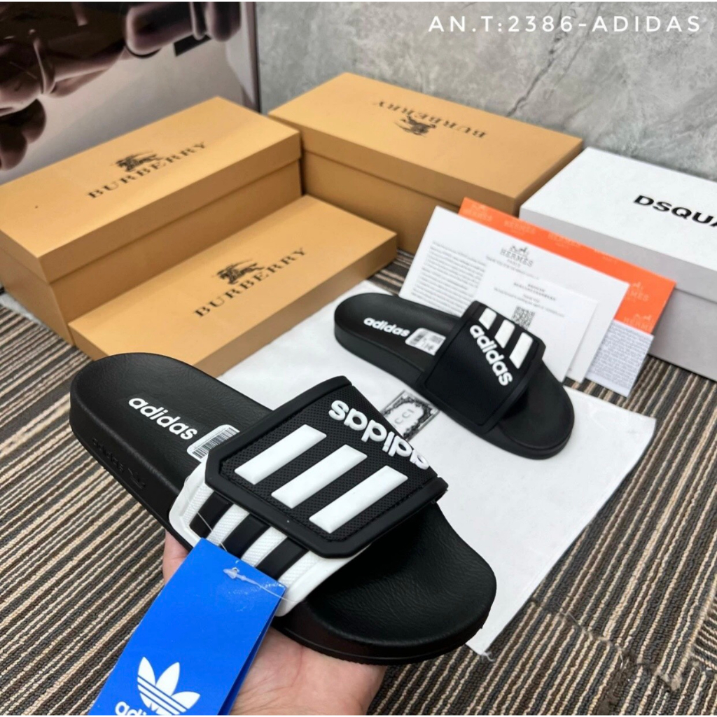Dép nam adidas quai dán - Dép quai ngang nam Mẫu mới 2023 Chất liệu cao su quai dán thời trang nhiều màu