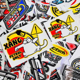 Tem sticker cảnh báo hài hước dán xe ô tô