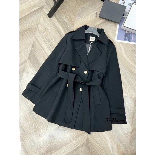 Áo măng tô nữ phong cách Hàn Quốc, chất liệu mangto ướt M63