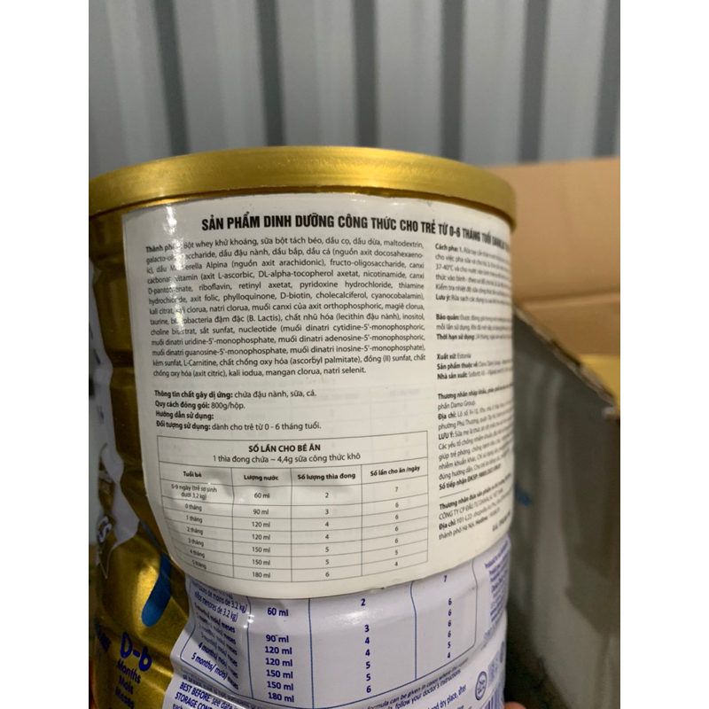 DANALAC GOLD  THUỴ SĨ TĂNG CÂN,CHIỀU CAO date THáng 12/2023 số 4 trên 3 tuổi , lon 900g