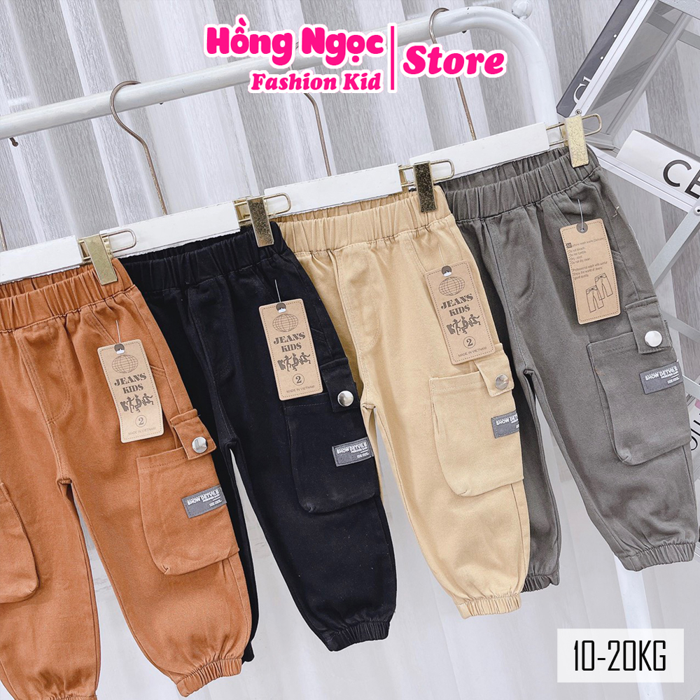 Quần dài bé trai,quần kaki bé trai túi hộp phong các hàn quốc cho bé từ 10-20kg HNK2343