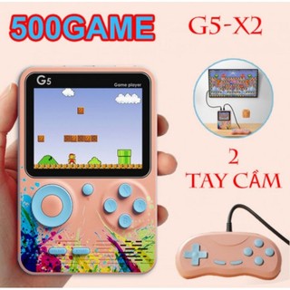 Máy chơi game đơn 500 trò g5 x2 - 2 người chơi 2 tay cầm cho bé
