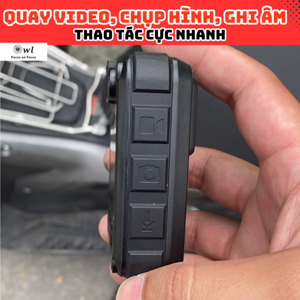 Camera hành trình xe máy L9s wifi chính hãng Owlcam, Có kết nối điện thoại, pin liền cực trâu