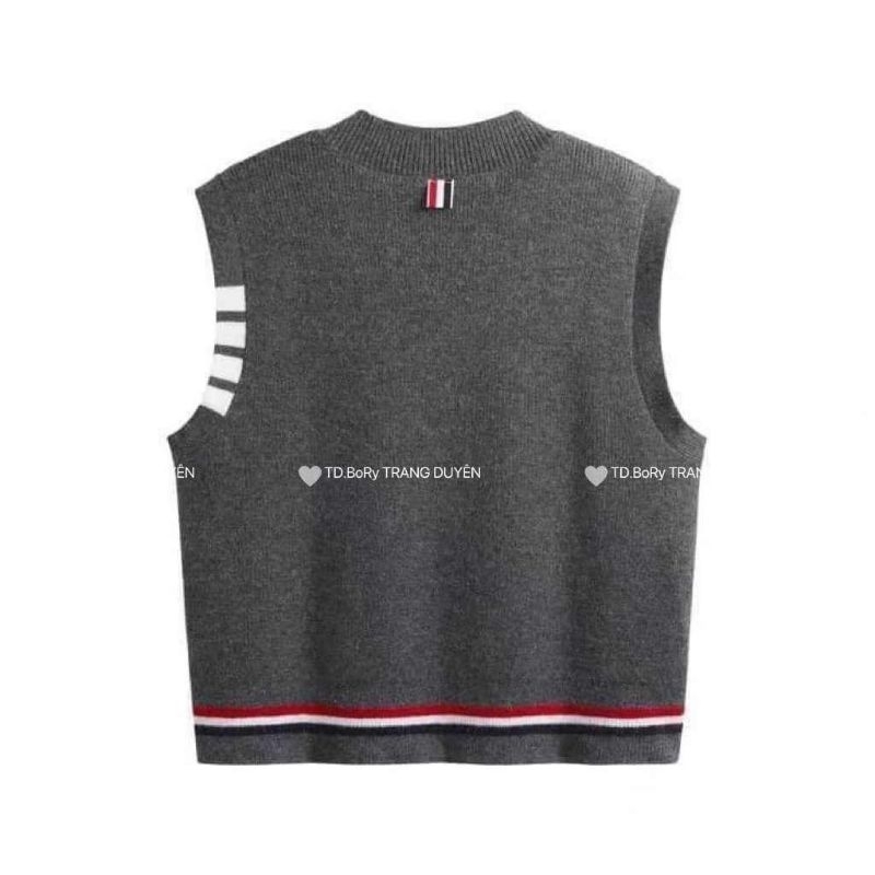 Áo gile len pha sọc hàng QCL1