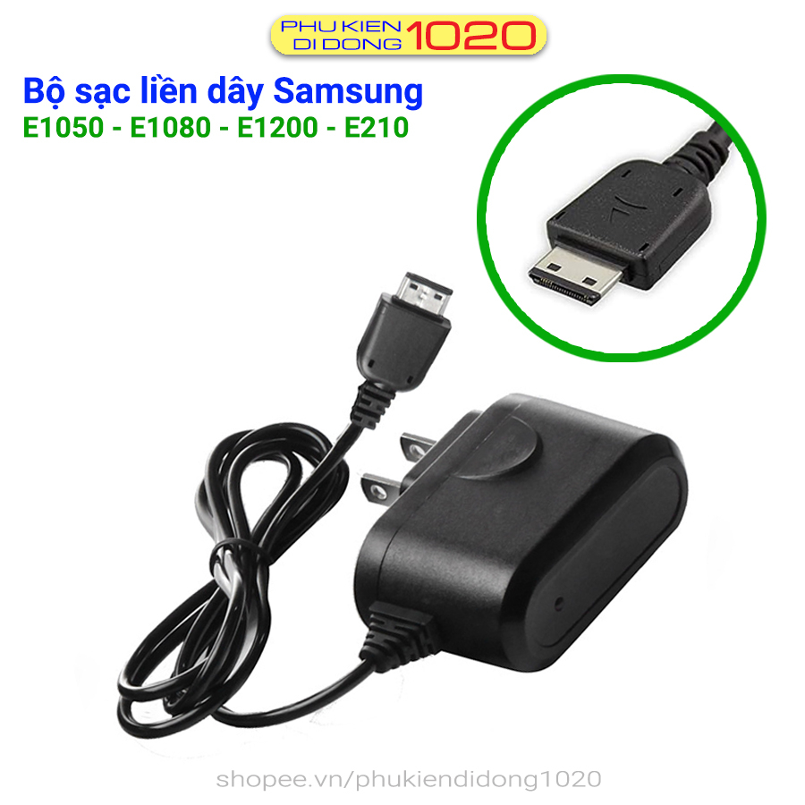 Cóc sạc liền dây Samsung E1050 E1080 E1150 E1200 E1200Y C3510 - Sạc không nóng máy, không gây hại cho pin