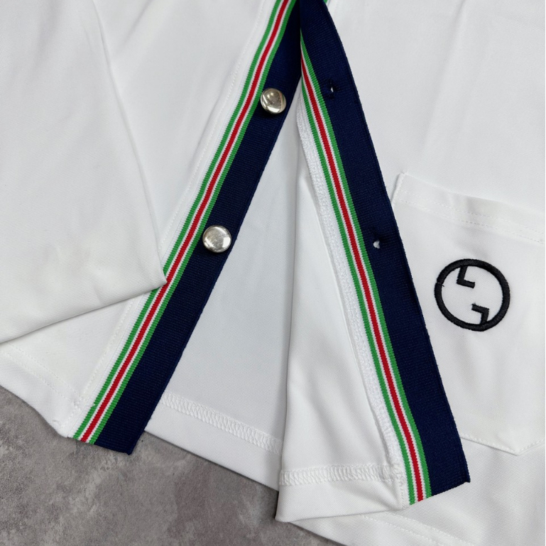 Áo Polo Gu.cci An Thuyên Kiểu Dáng Chuẩn Auth Chất Liệu Vải Cotton Thoáng Mát