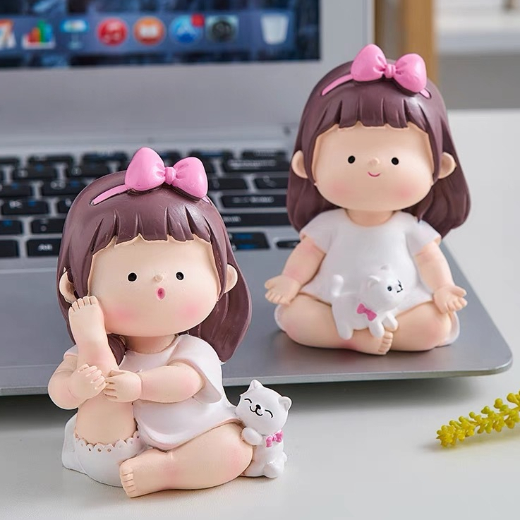 Tượng Cô Gái Tập Yoga Đáng Yêu Trang Trí Nhà Cửa