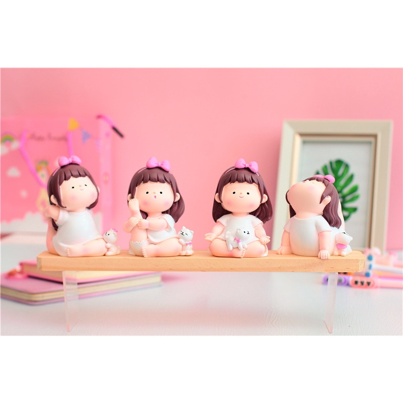 Tượng Cô Gái Tập Yoga Đáng Yêu Trang Trí Nhà Cửa