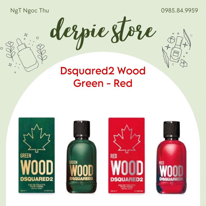 [ 30ML FULLSEAL ] Nước hoa nam/nữ Dsquared2 Green Wood - Red Wood chính hãng có sẵn
