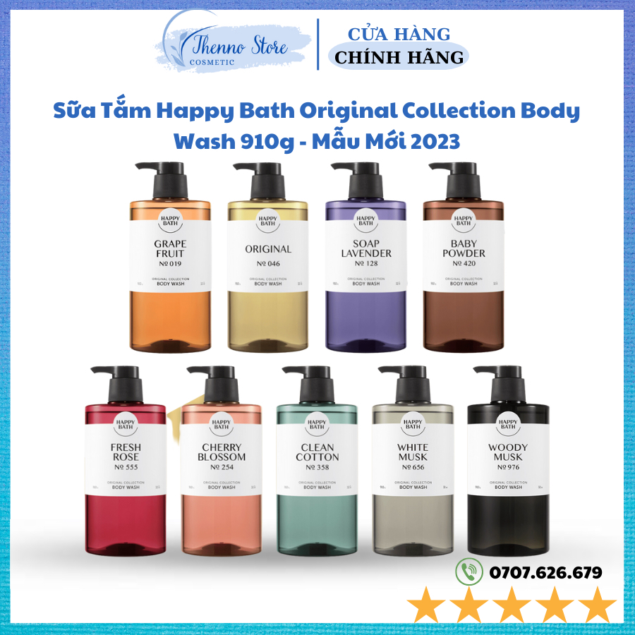Sữa Tắm Lưu Hương,Dưỡng Ẩm Happy Bath Original Collection Body Wash 910g - Mẫu Mới 2023