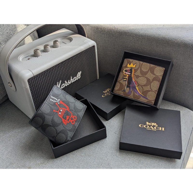 VÍ NGẮN COACH DA THẬT - VÍ MINI ĐỰNG THẺ CARD - MUA 1 ĐƯỢC 2