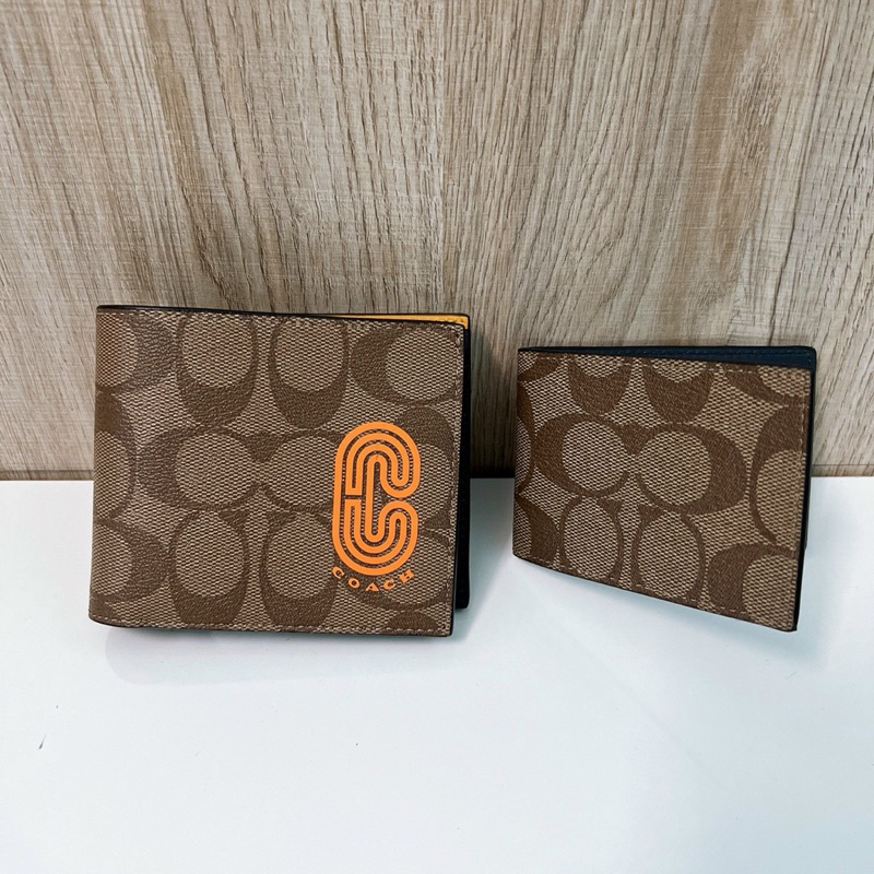 VÍ NGẮN COACH DA THẬT - VÍ MINI ĐỰNG THẺ CARD - MUA 1 ĐƯỢC 2