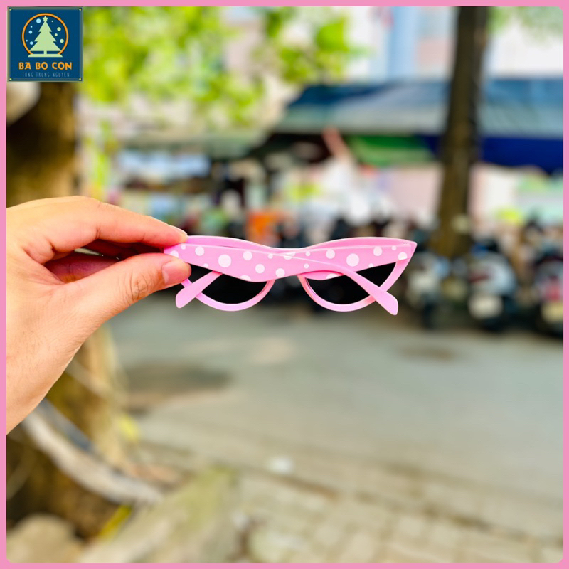 Kính râm trẻ em GEORGE size 2-4 tuổi gọng màu hồng chấm bi, chống UV đeo cực đẹp, đầy đủ tem tag chuẩn Auth
