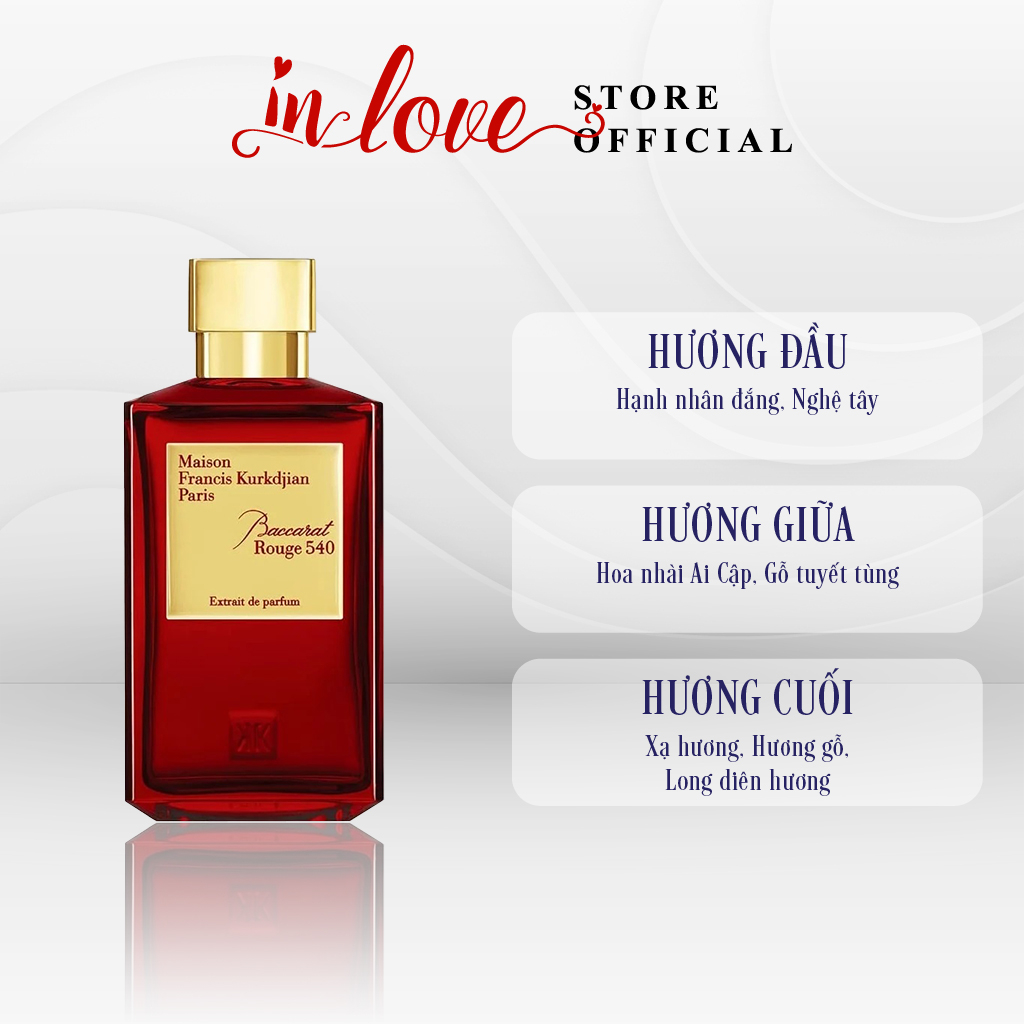 Nước hoa nam nữ Maison MFK Baccarat Rouge 540 EDP chính hãng thơm lâu chiết 10ml – Dầu thơm nam nữ của sự sang trọng