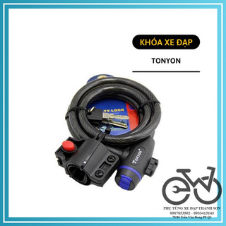Dây khoá chống trộm - Khóa chìa xe đạp Tonyon dài 120cm dây cáp chắc chắn chống nước