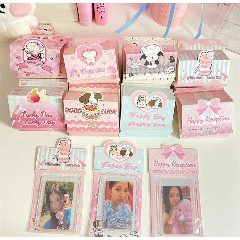 Combo 10 Sét Gồm Đầu + Bìa +Túi Bóng Kính Dùng Để Gói Hàng , Đựng Card Phong Cách Y2K