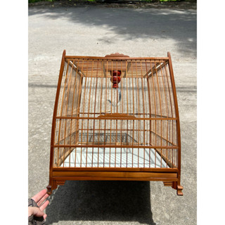  Khung lồng chim chào mào tự ráp cửa lá đề nóc chữ H  kèm keo,dầu bóng,video hd  LĐ01 