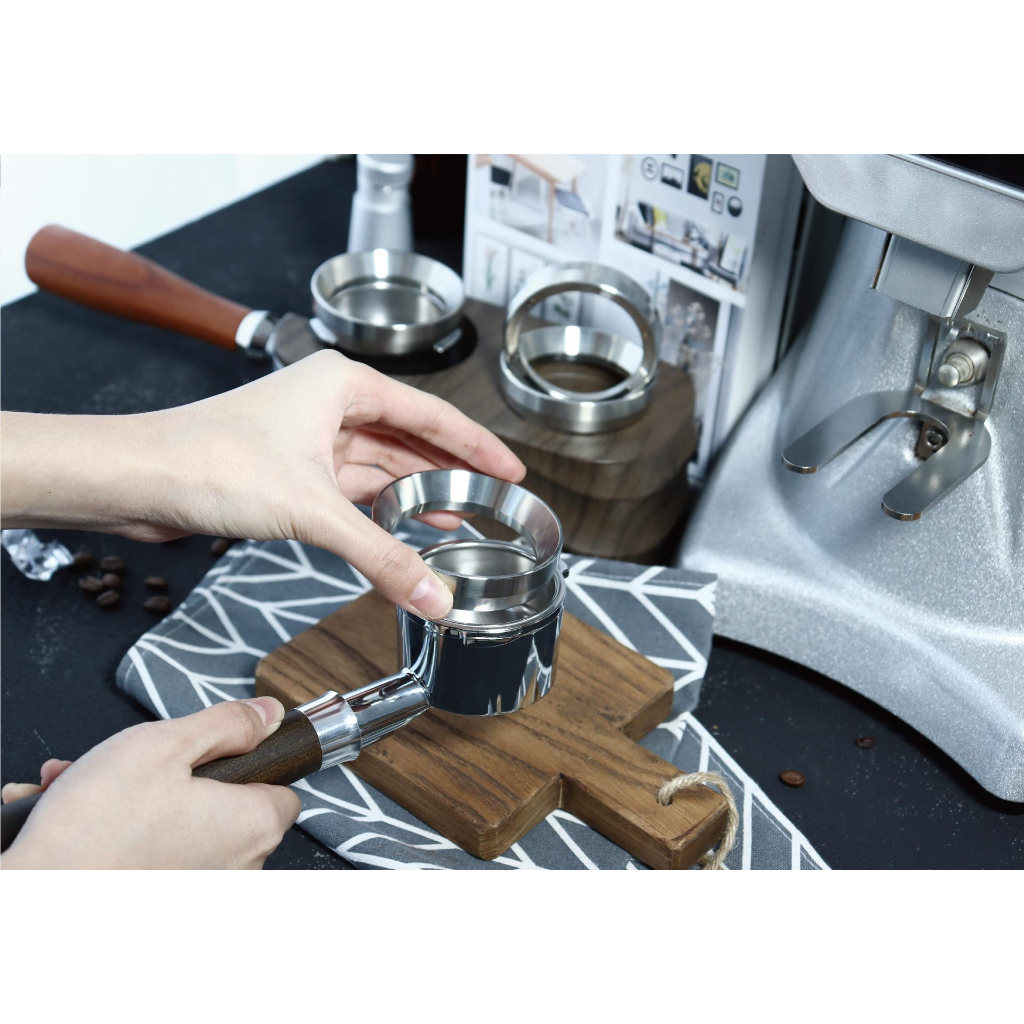 Vòng đong cà phê 58mm 53mm 51mm thép không gỉ inox 304 stainless steel dosing ring coffee