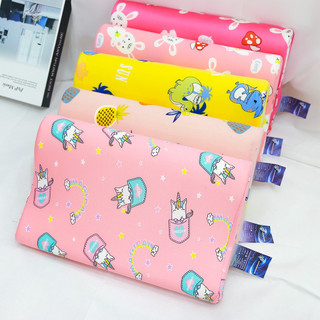 Gối cao su non cho bé từ 3 đến 10 tuổi, gối đầu gối nằm cho trẻ em 100% cotton thoáng mát họa tiết dễ thương