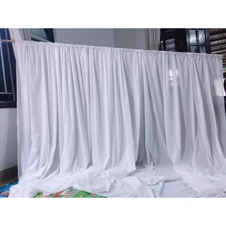  Rèm vải voan tơ  lụa giấy dùng làm phông nền  background sinh nhật  tiệc cưới trang trí cửa sổ màu trắng  hồng  xanh 