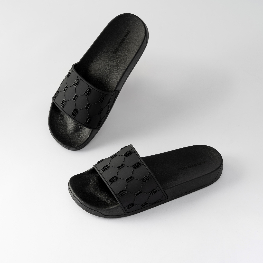 Dép quai ngang slipper The Bad God Tartaros đen fullbox X03 Black