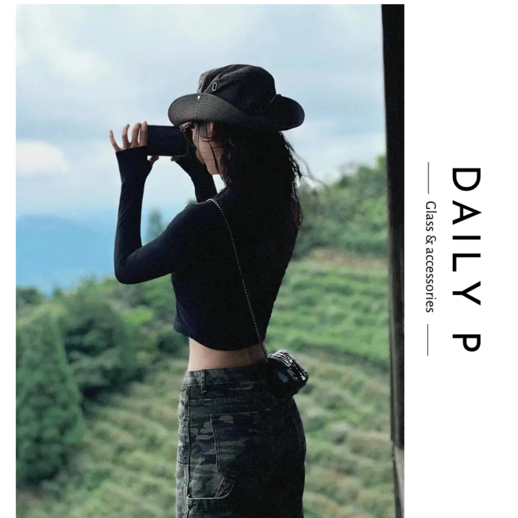 Mũ/nón cao bồi tai bèo vải dù có dây rút & chống thấm nước  DailyP