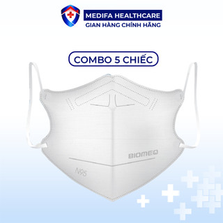 Combo 5 chiếc khẩu trang y tế 5 lớp n95 biomeq mask