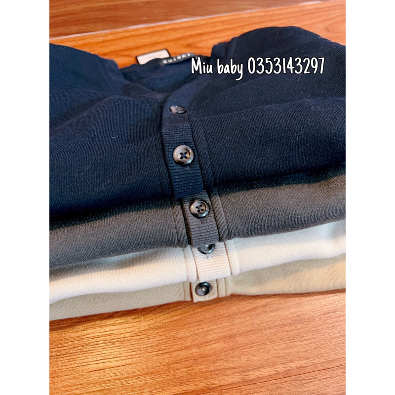 Áo khoác cardigan nỉ bông cổ tim xuất Nhật cho bé trai và bố