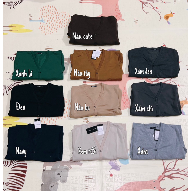 Áo khoác cardigan nỉ bông cổ tim xuất Nhật cho bé trai và bố