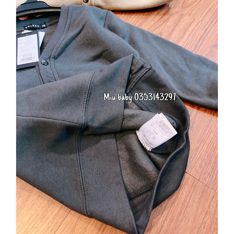 Áo khoác cardigan nỉ bông cổ tim xuất Nhật cho bé trai và bố