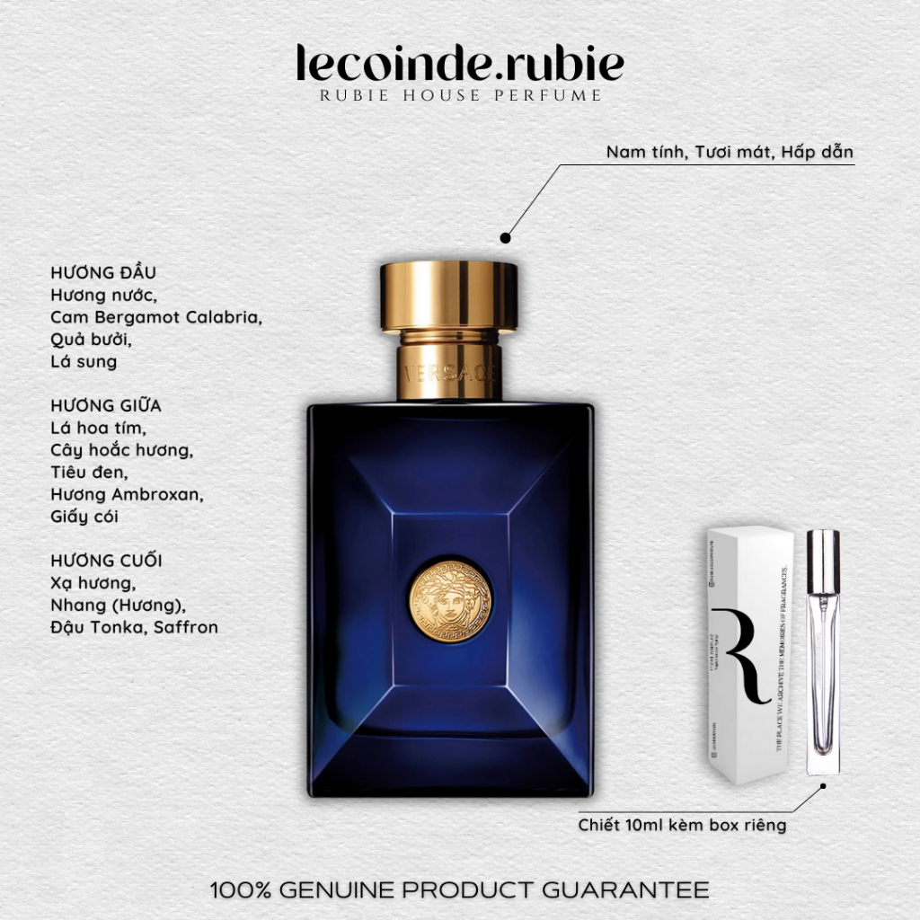 VER - DYLAN BLUE NAM• Eau de Toilette - 10ML Nước Hoa Chính Hãng