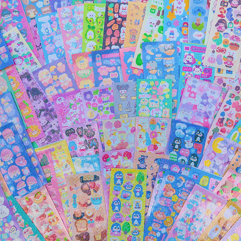 RANDOM 50 STICKER DECOR TOPLOADER, Combo sticker tiện lợi trang trí.