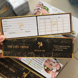 In thẻ liệu trình, thẻ bảo hành, thẻ spa theo yêu cầu