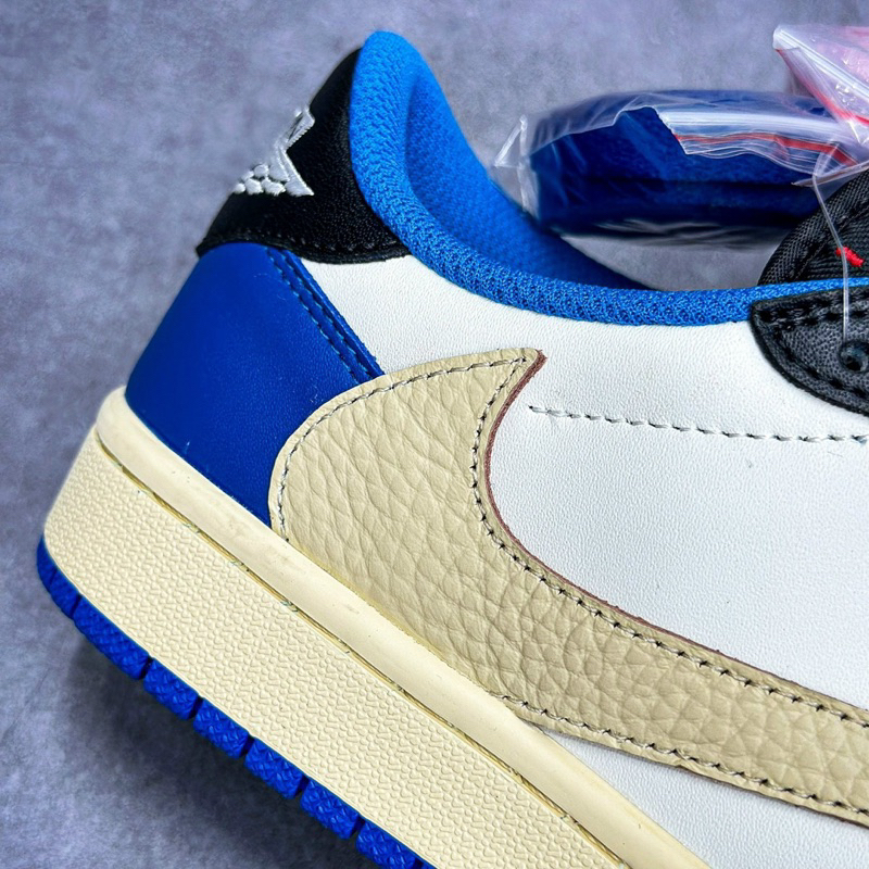 Giày thể thao sneakers Travis Scott jd 1 Low Reverse màu xanh trắng cổ thấp, giày thời trang big size nam tich chu shop