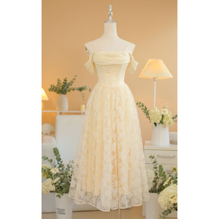 Sò vintage - susan đầm ren thêu hoa cổ đổ