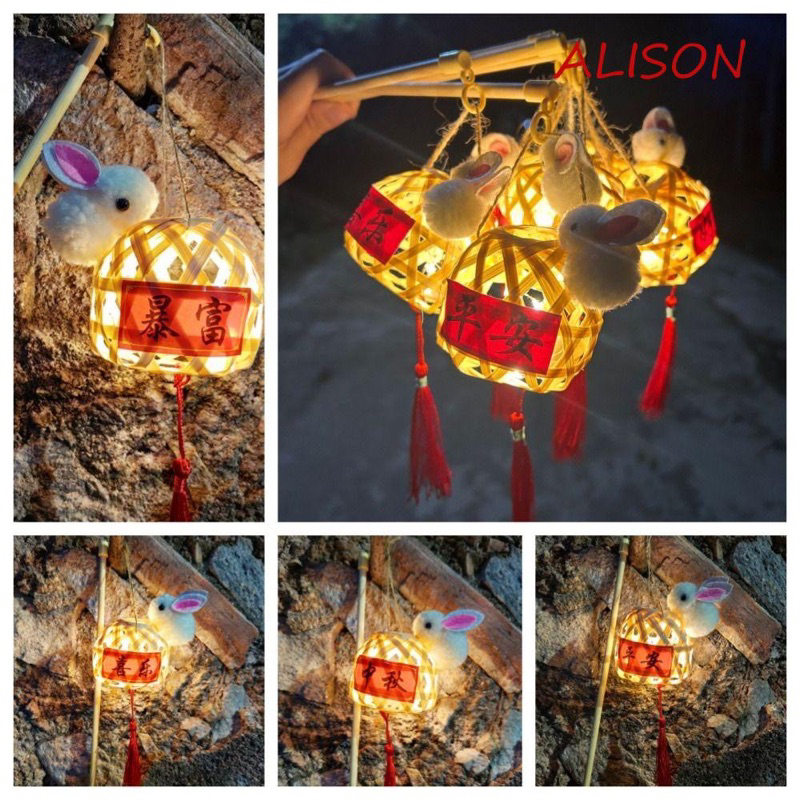 Lồng đèn con thỏ ,lồng đèn trung thu thỏ tre  ,đèn con thỏ ,hình sứa