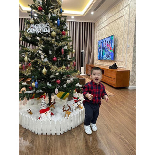 Áo sơ mi kẻ đỏ H&M sz 4-24M