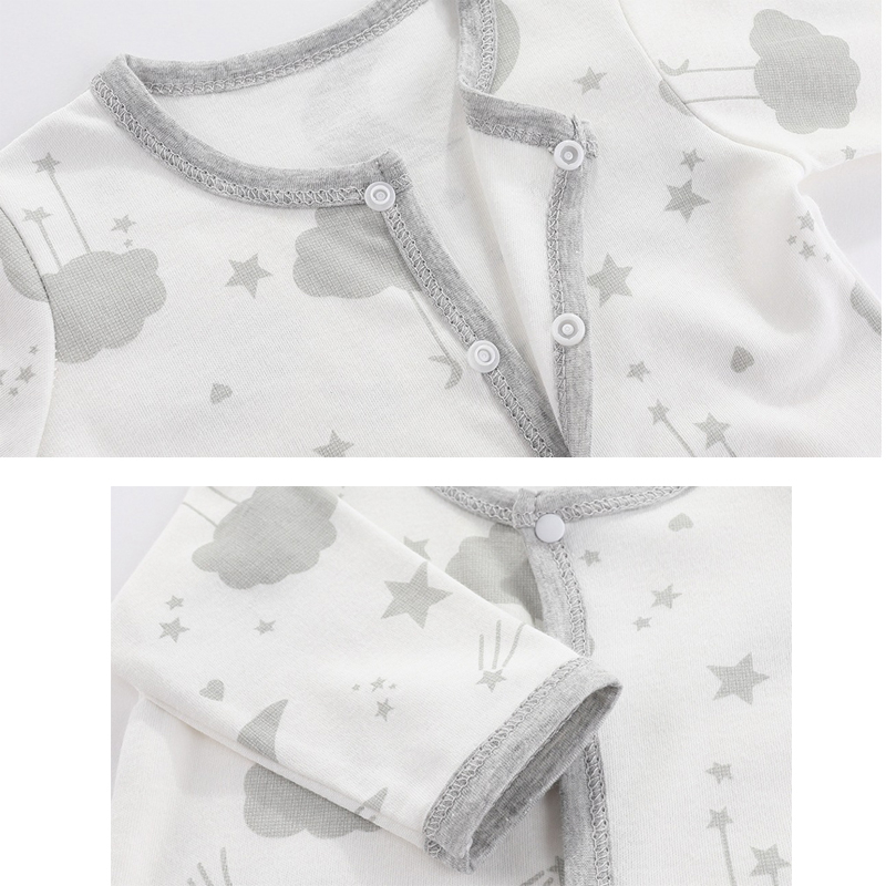 Bộ body liền tất cho bé trai bé gái sơ sinh vải cotton mềm phù hợp mùa thu Đông hàng Quảng Châu _ BD81