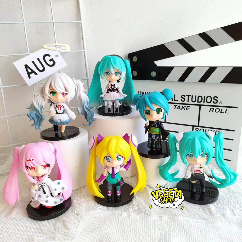 Mô hình Hatsune Miku - Mô hình Vocaloid Thần tượng âm nhạc ảo - Nhân vật Miku Hatsune Âm nhạc của tương lai - 9~10cm