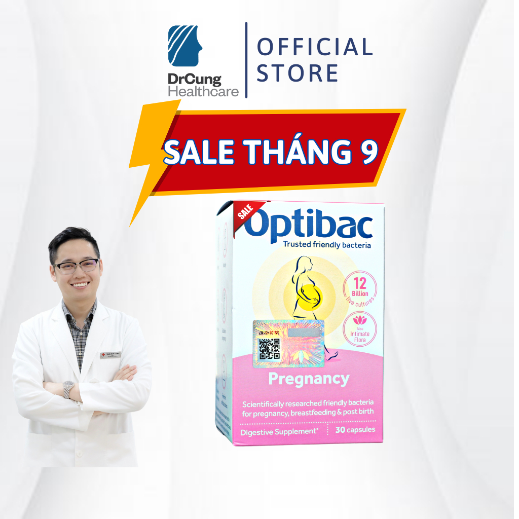 Bác Sĩ Cung Men Vi Sinh Optibac Probiotics Pregnancy - Men Vi Sinh Dành Cho Mẹ Bầu & Cho Con Bú, Giảm Táo Bón 