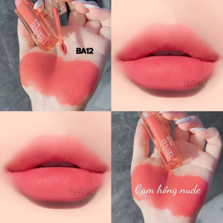 Son kem siêu lì lâu trôi [ Cam hồng nude - BA012 ] son hữu cơ B.A Perfect lips màu son nhẹ nhàng phong cách tây âu