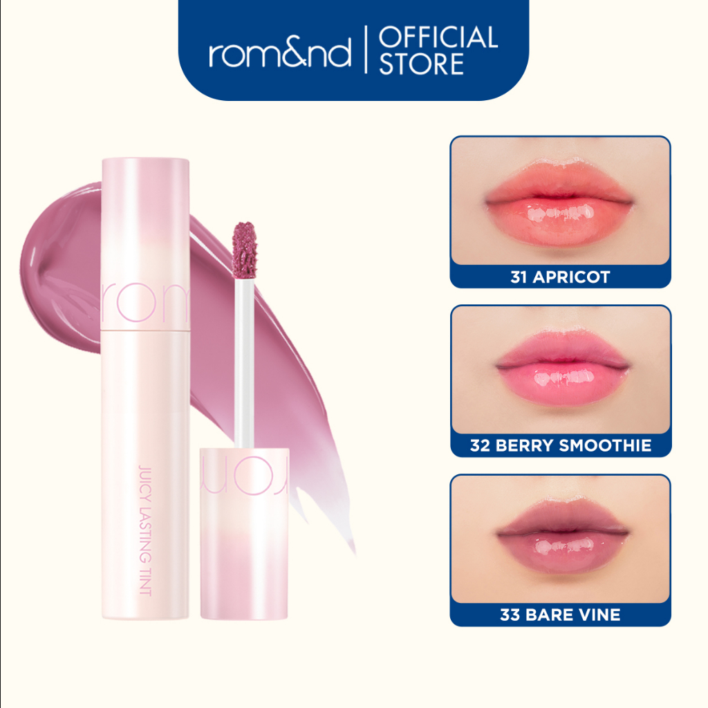 [Rom&nd] [Màu 31-33] Son Tint Lì Bóng Romand Juicy Lasting Tint Ripe Fruit - NEW BARE 5.5g