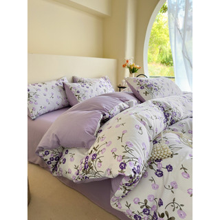 Chăn ga cotton đũi 4 chi tiết màu thật bảo hành 12 tháng không xù
