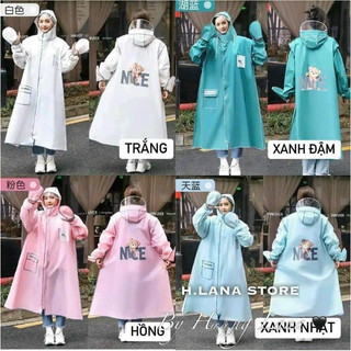 Áo mưa thời trang gấu nice nhiều màu